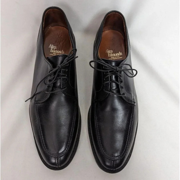 Allen Edmonds sz. 7.5 D LASALLE Split-Toe Oxfords Black Mens Dress Shoes Classic main image 10